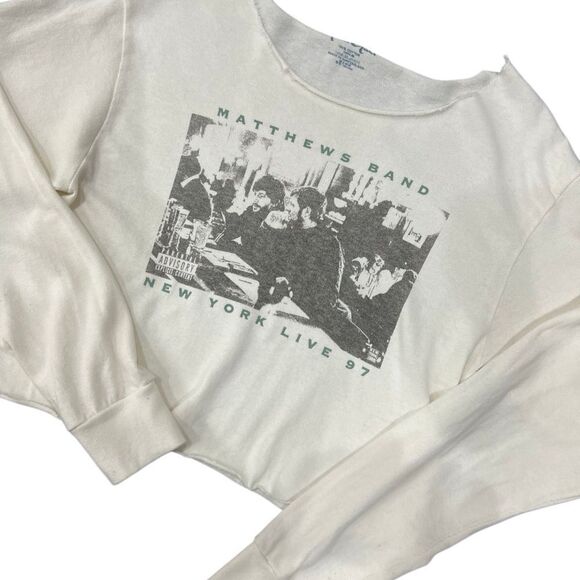 Brandy Melville Tops - John Galt New York Live 97 Long Sleeve crop T-Shirt Size medium